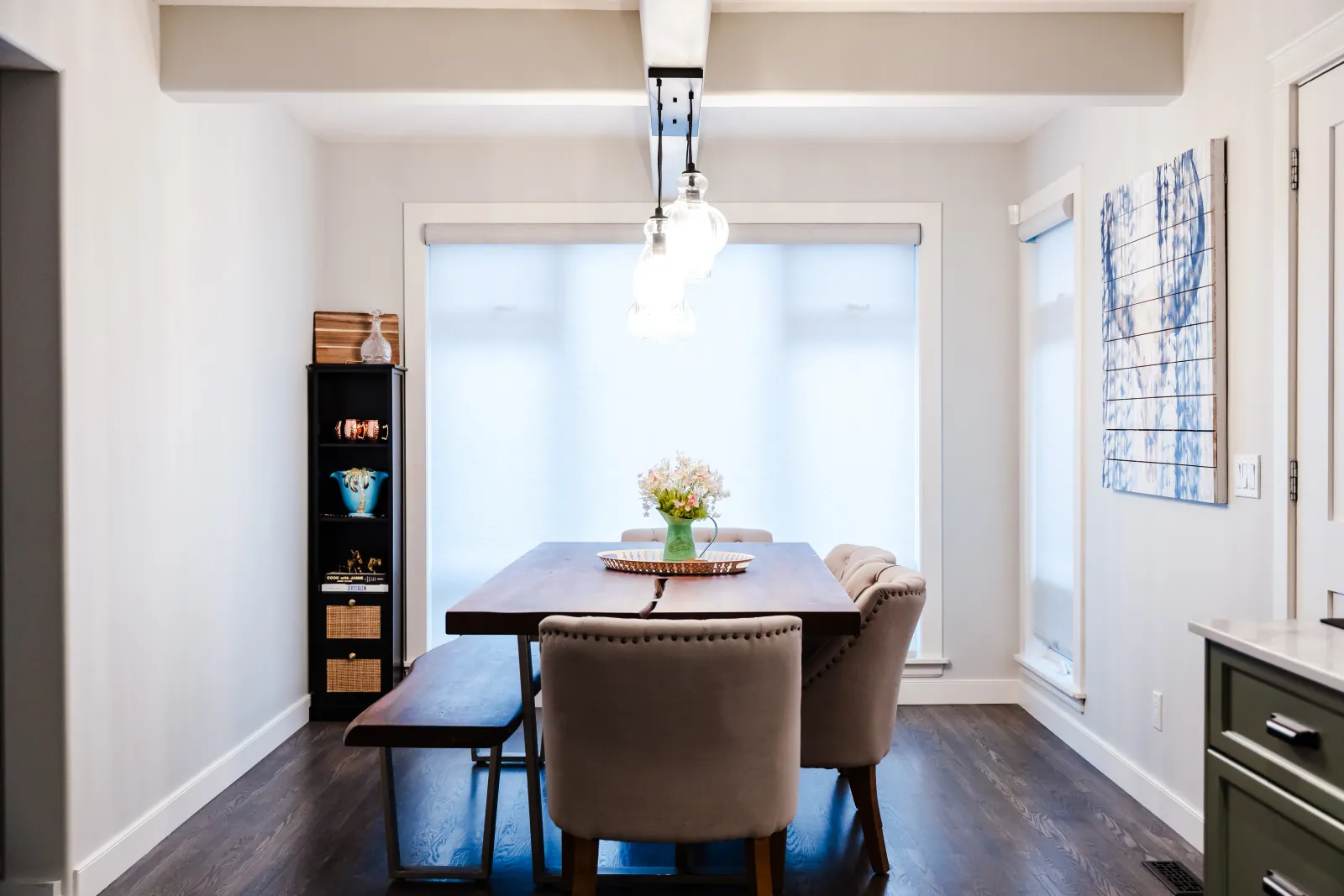 Bright, light-filled dining room transformation in a Calgary residential property