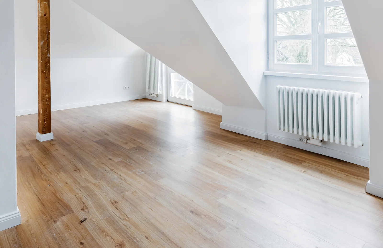Hardwood Flooring in a home renovation in Calgary