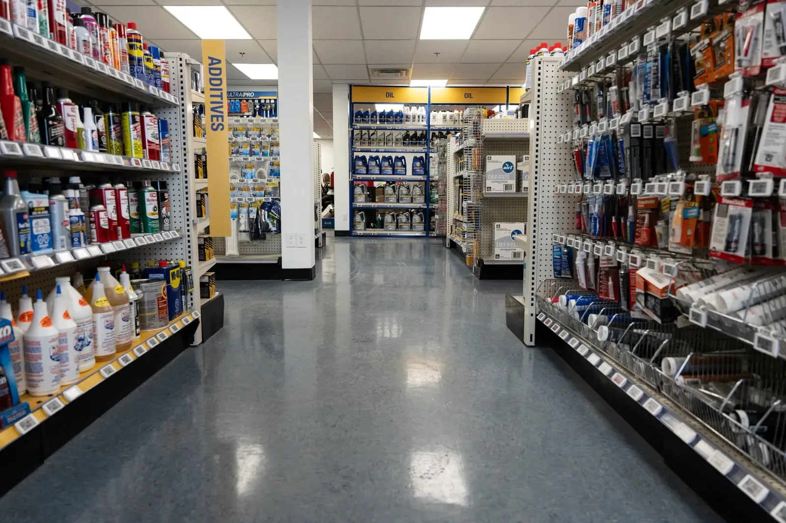 Durable commercial flooring installed in a Calgary tenant improvement project