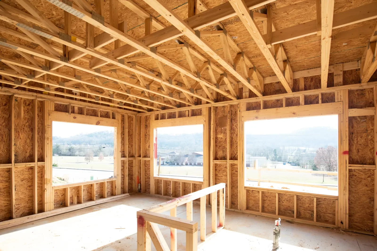 home renovation in Calgary with second floor wood framing