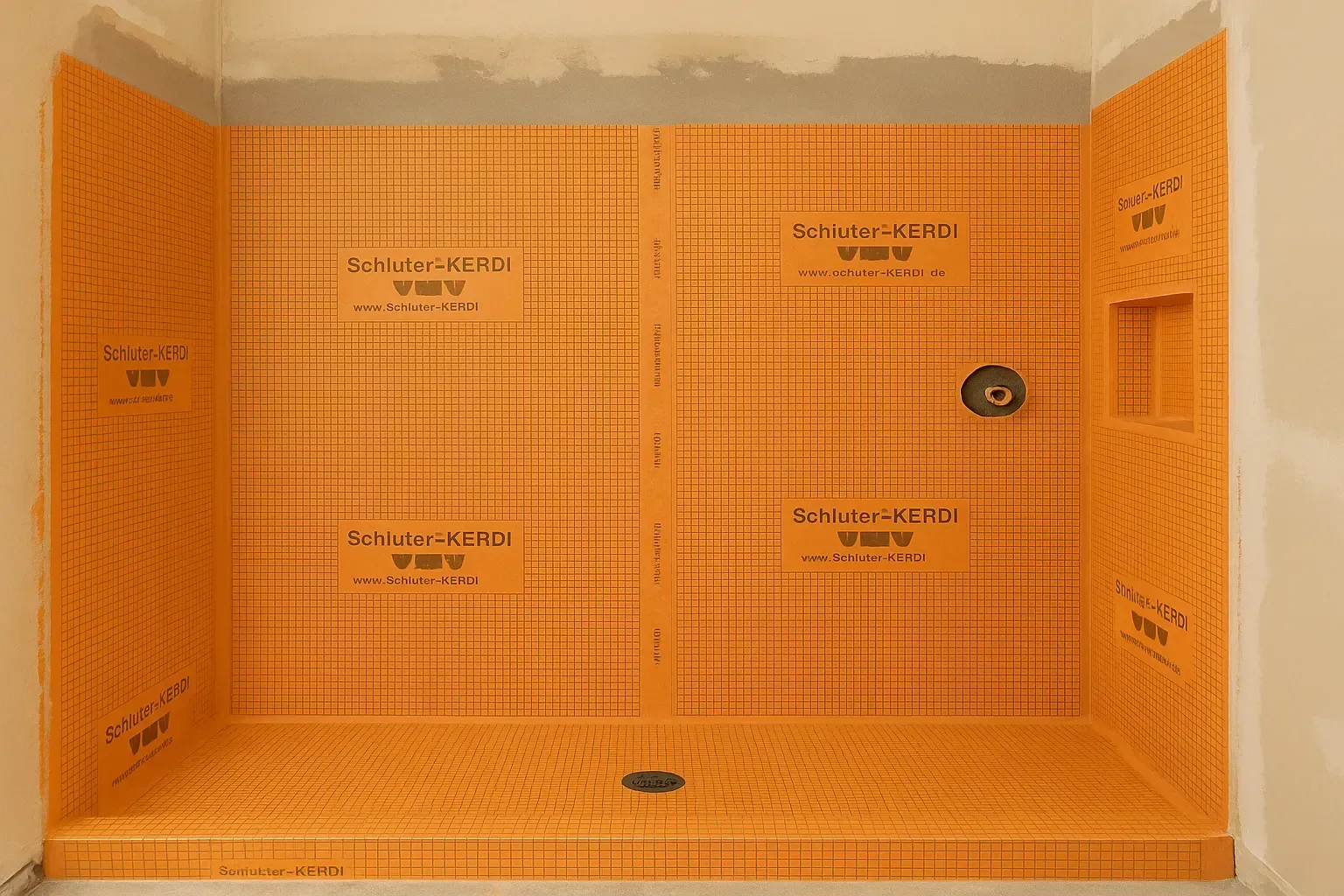 Calgary bathroom renovation with a Schluter waterproof kit